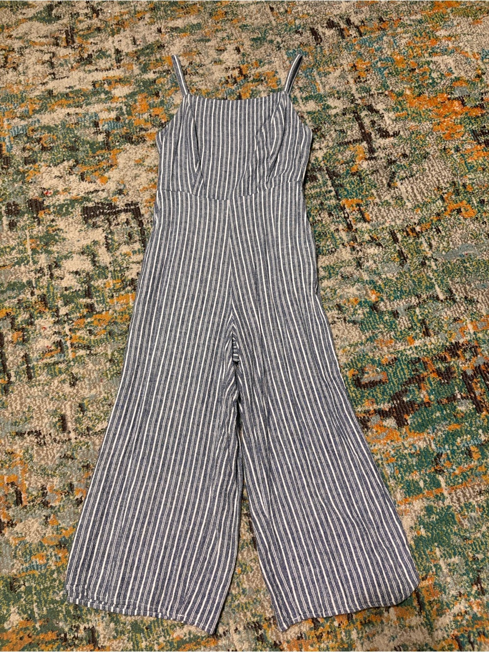 Like New Old Navy Striped Linen Jumpsuit, Size S